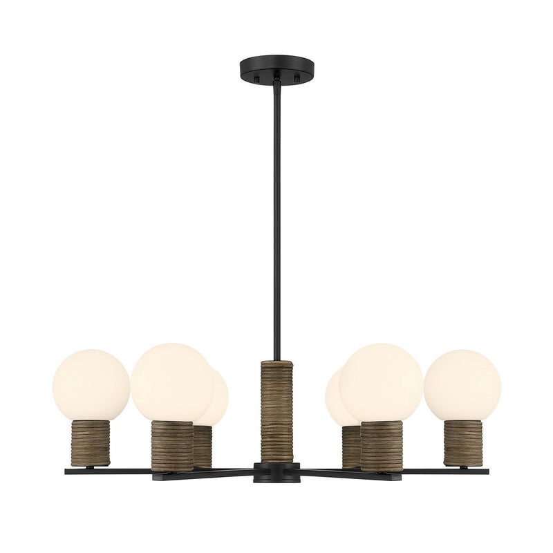 Savoy House 1-4080-6-89 Six Light Chandelier, Matte Black