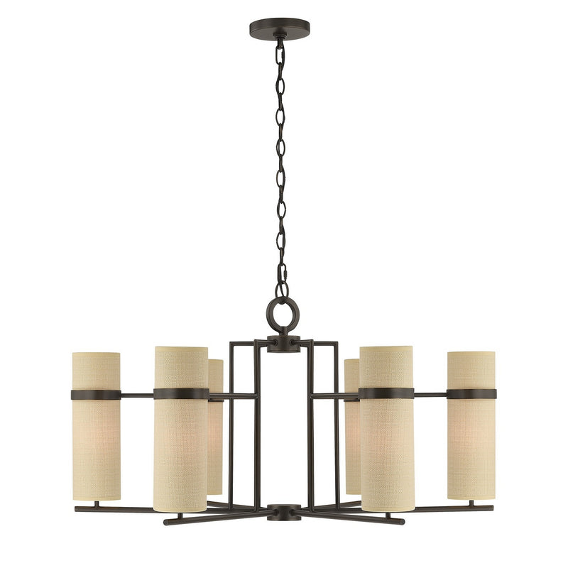 Savoy House 1-4562-6-15 Six Light Chandelier, Mediterranean Bronze