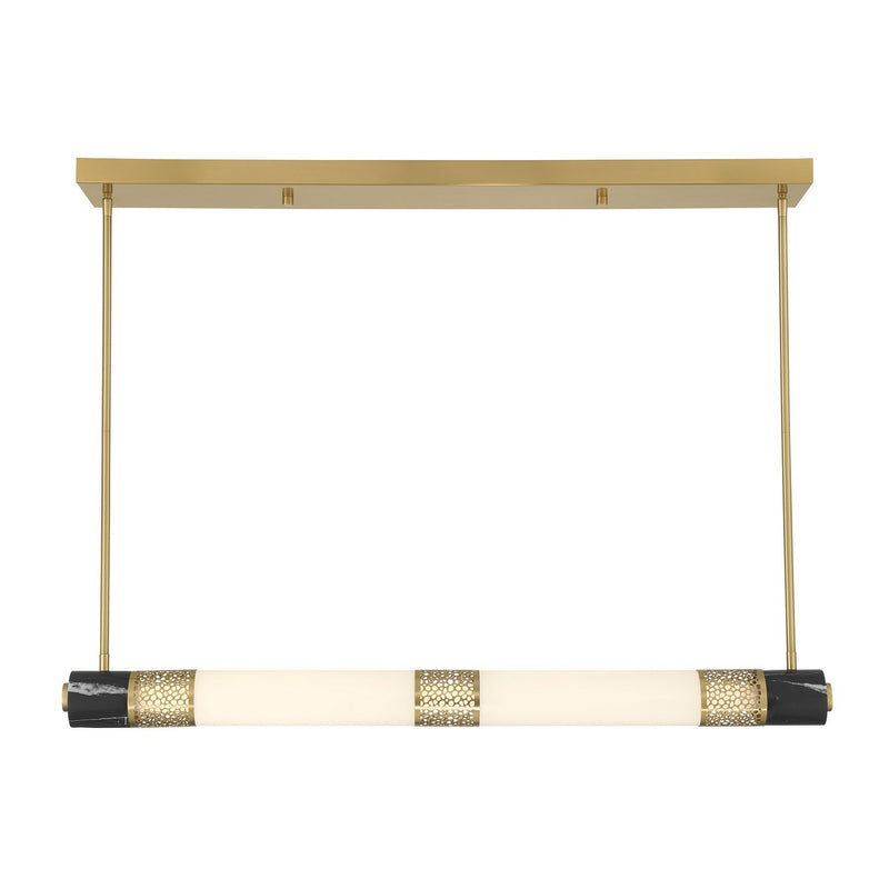 Savoy House 1-2917-1-322 LED Linear Chandelier, Warm Brass