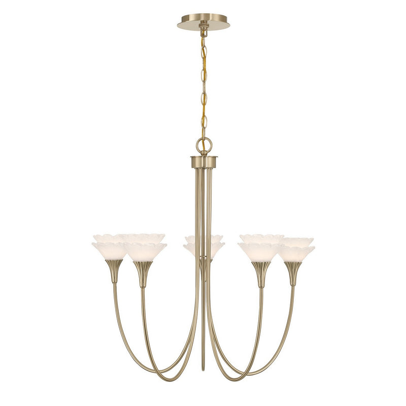 Savoy House 1-5082-5-127 Five Light Chandelier, Noble Brass