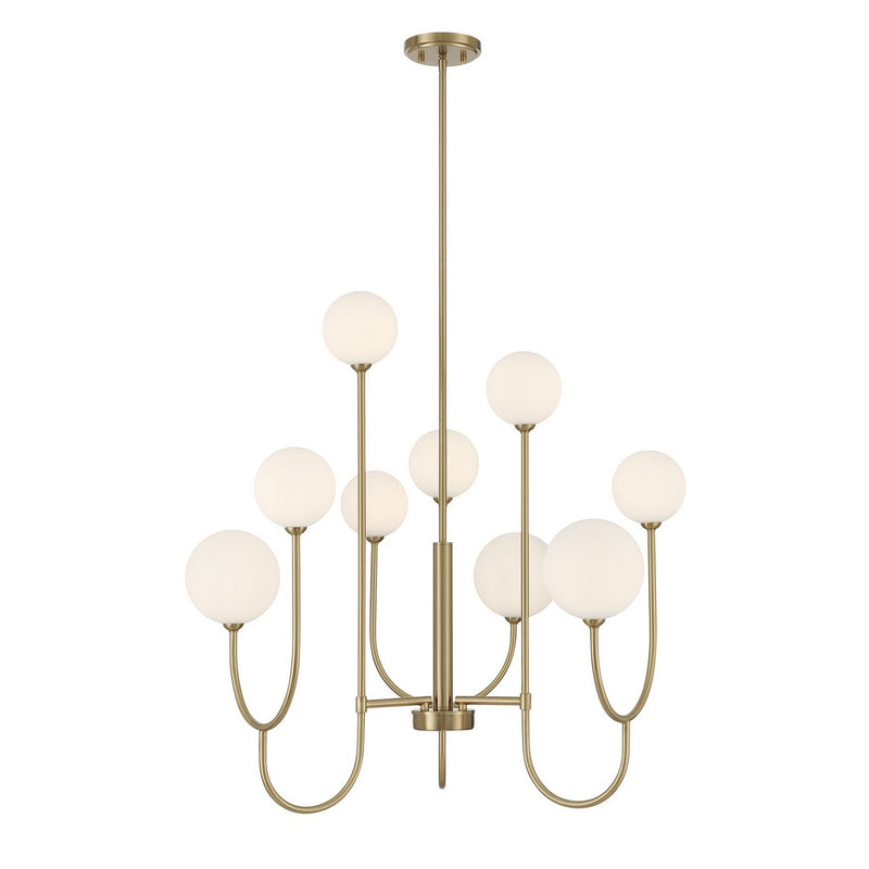 Savoy House 1-5980-9-127 Nine Light Chandelier, Noble Brass