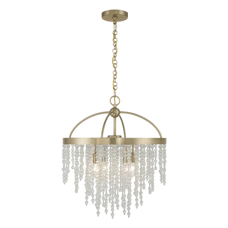 Savoy House 1-6450-4-127 Four Light Chandelier, Noble Brass