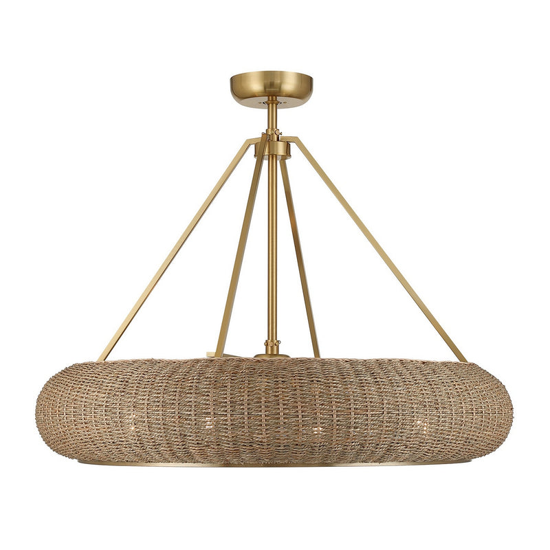Savoy House 40-FD-8302-322 Four Light Fan D'Lier, Warm Brass