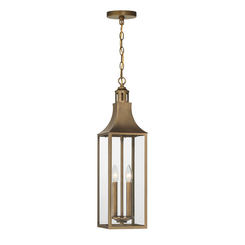 Savoy House 5-220-273 Two Light Outdoor Hanging Lantern, Atlas Bronze