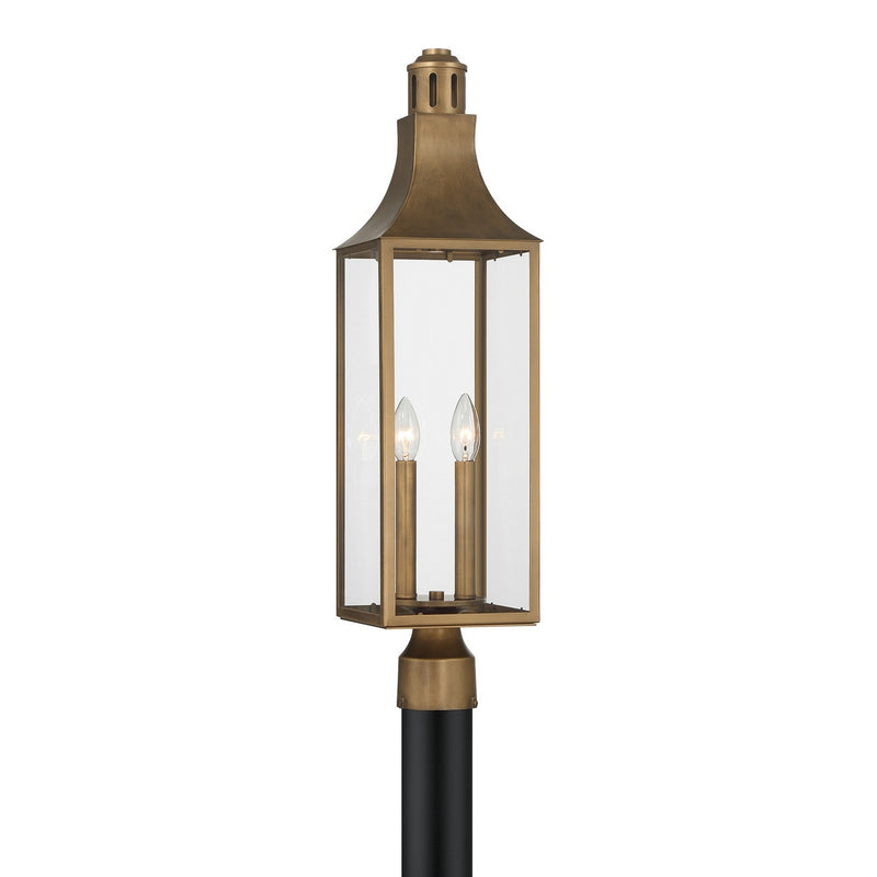 Savoy House 5-225-273 Two Light Outdoor Post Lantern, Atlas Bronze