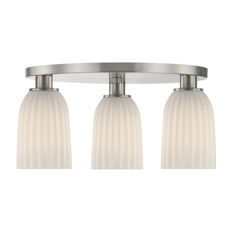 Savoy House 6-1247-3-SN Three Light Flush Mount, Satin Nickel