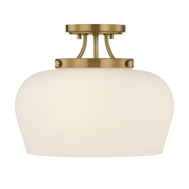 Savoy House 6-6035-3-322 Three Light Semi-Flush Mount, Satin Nickel