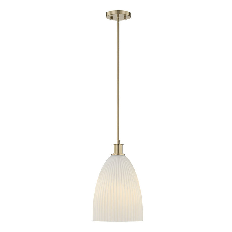 Savoy House 7-1244-1-127 One Light Pendant, Noble Brass