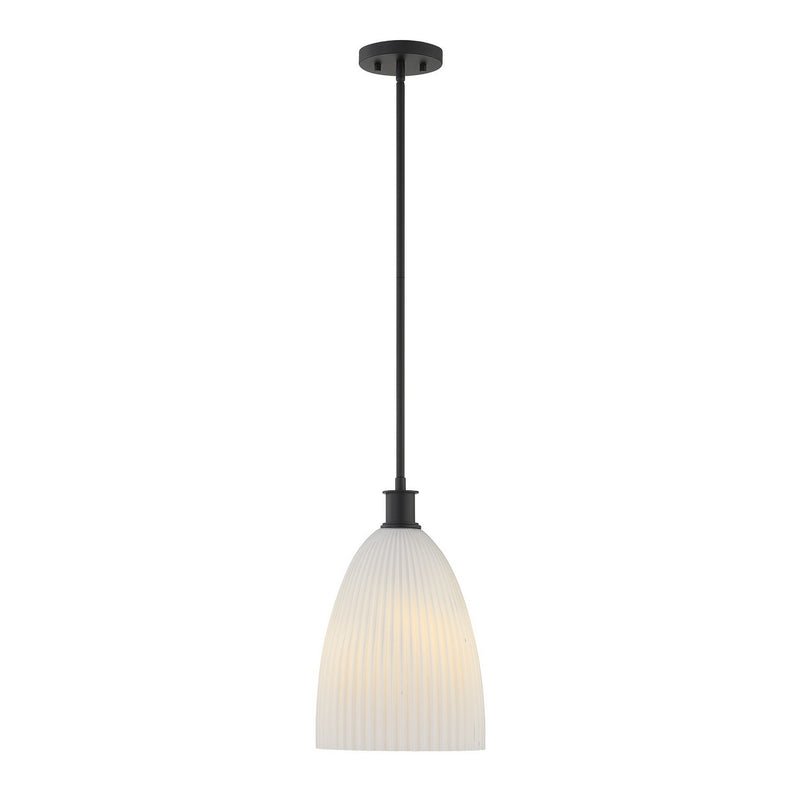 Savoy House 7-1244-1-89 One Light Pendant, Matte Black