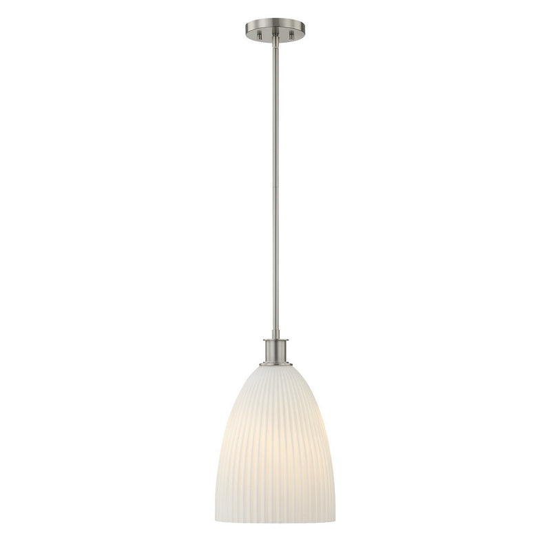 Savoy House 7-1244-1-SN One Light Pendant, Satin Nickel