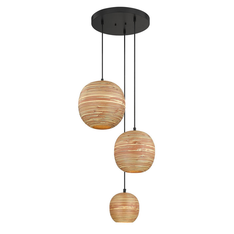 Savoy House 7-2805-3-89 Three Light Pendant, Matte Black