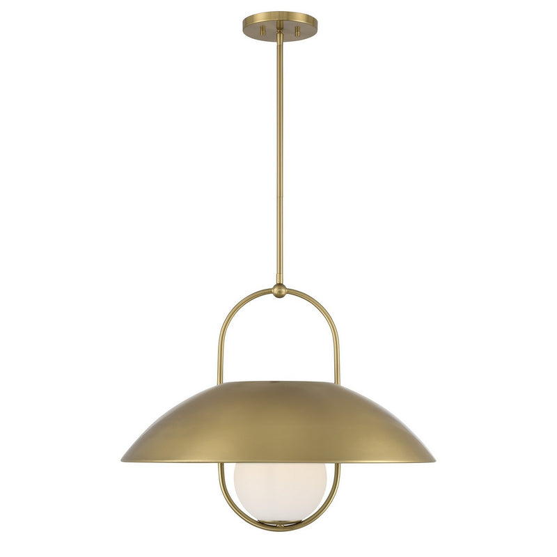 Savoy House 7-3070-1-322 One Light Pendant, Warm Brass