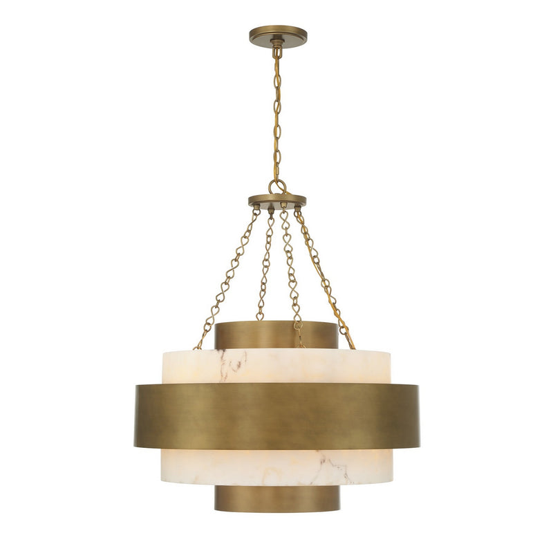 Savoy House 7-3091-6-339 Six Light Pendant, Antique Patina