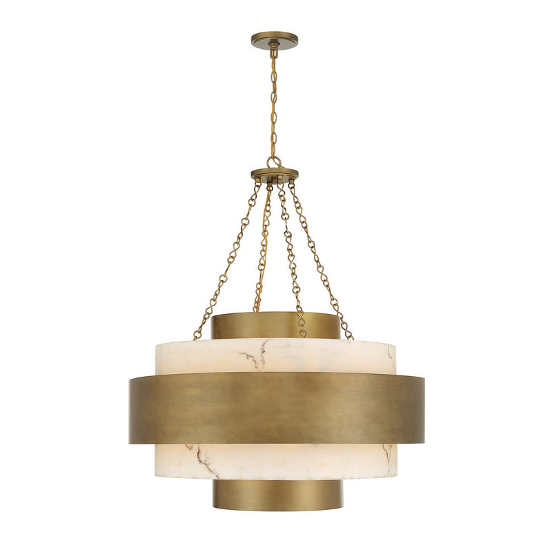 Savoy House 7-3092-8-339 Eight Light Pendant, Antique Patina