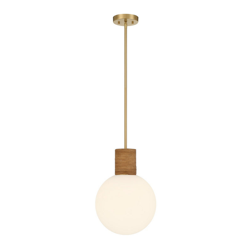 Savoy House 7-4082-1-322 One Light Pendant, Warm Brass