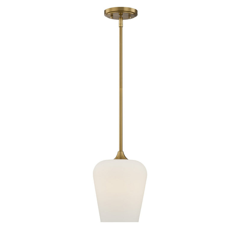 Savoy House 7-6036-1-322 One Light Pendant, Warm Brass