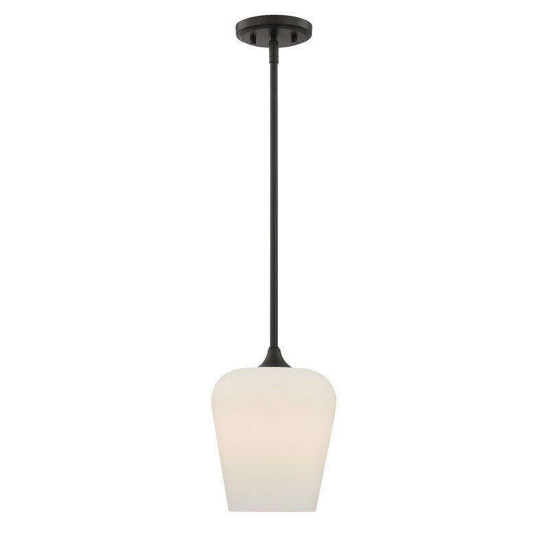 Savoy House 7-6036-1-BK One Light Pendant, Matte Black