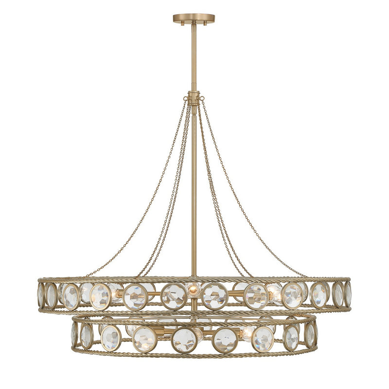 Savoy House 7-9381-12-338 12 Light Pendant, Opulent Gold