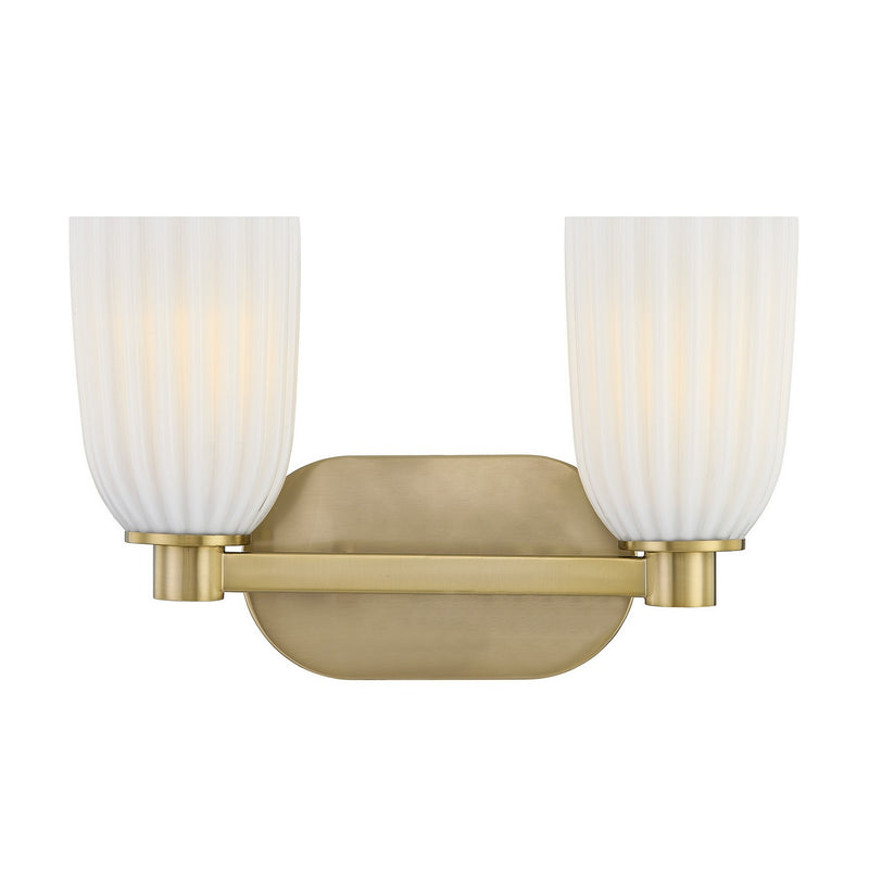 Savoy House 8-1245-2-127 Two Light Bathroom Vanity, Noble Brass