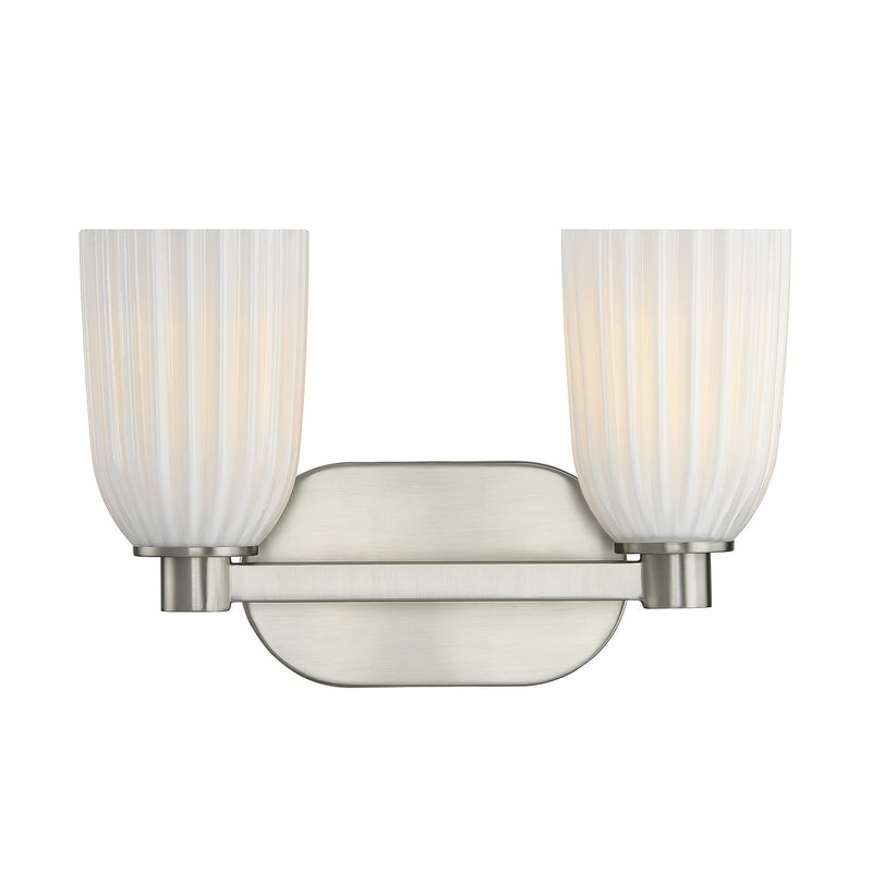 Savoy House 8-1245-2-SN Two Light Bathroom Vanity, Satin Nickel