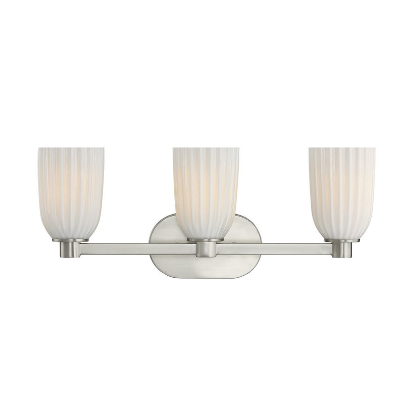 Savoy House 8-1245-3-SN Three Light Bathroom Vanity, Satin Nickel