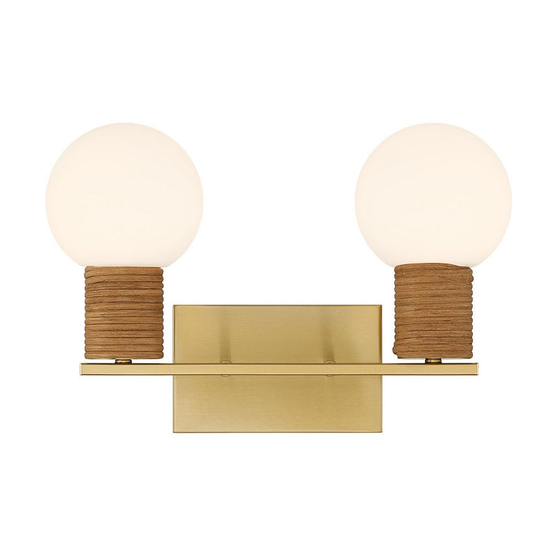 Savoy House 8-4081-2-322 Two Light Bathroom Vanity, Warm Brass
