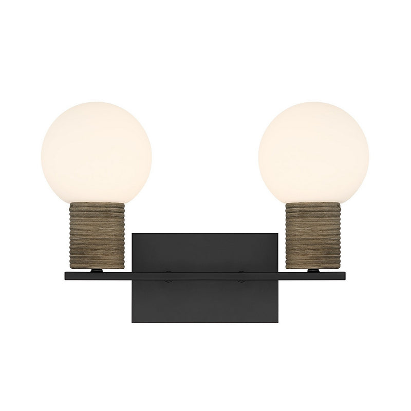 Savoy House 8-4081-2-BK Two Light Bathroom Vanity, Matte Black