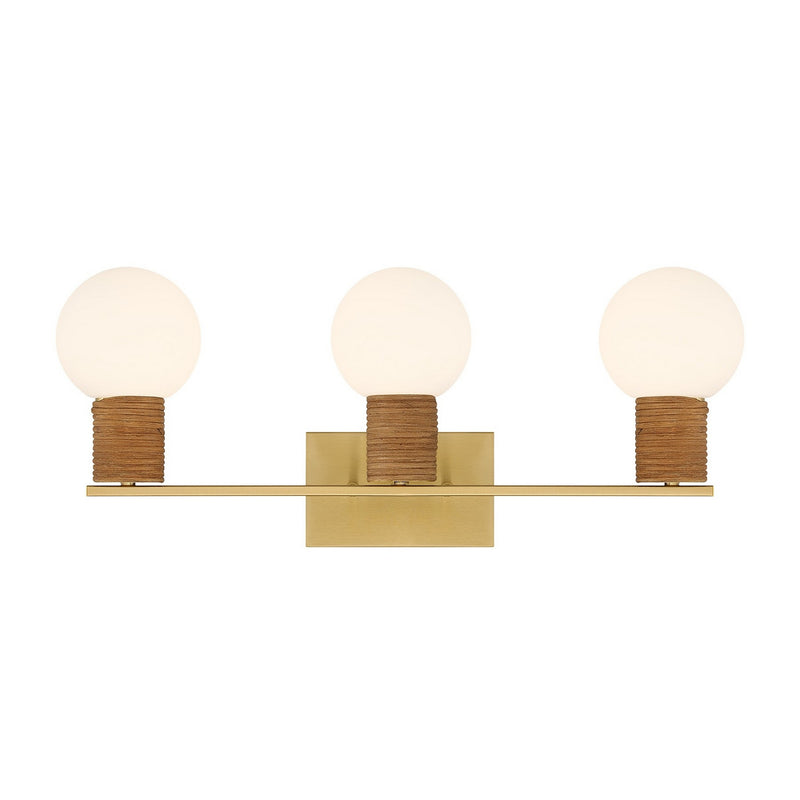 Savoy House 8-4081-3-322 Three Light Bathroom Vanity, Warm Brass