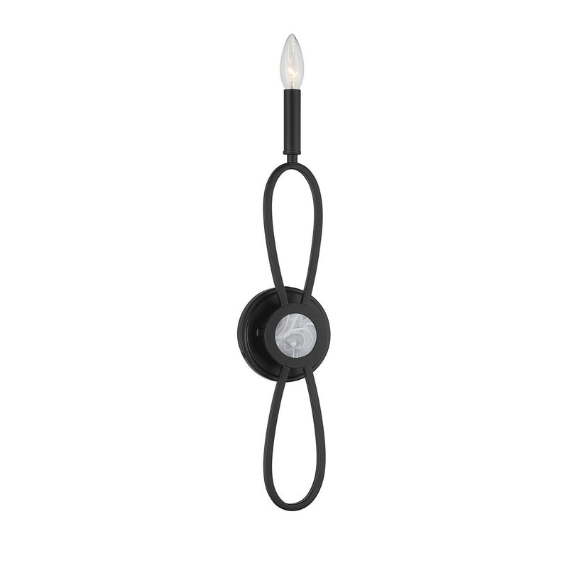 Savoy House 9-4100-1-89 One Light Wall Sconce, Matte Black