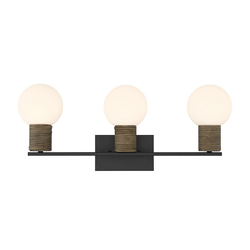 Savoy House 8-4081-3-BK Three Light Bathroom Vanity, Matte Black