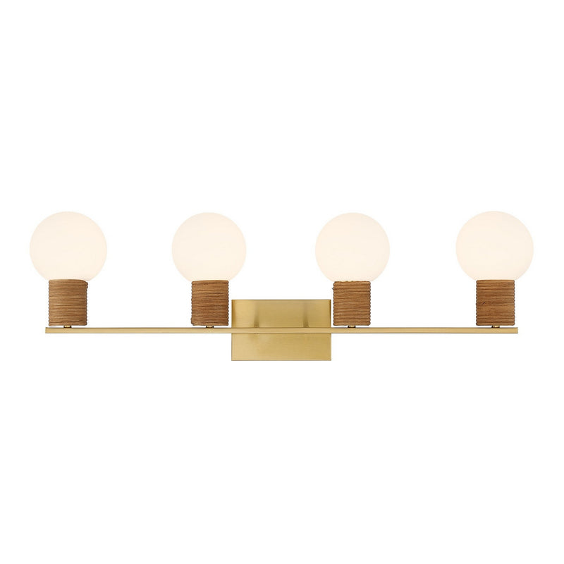 Savoy House 8-4081-4-322 Four Light Bathroom Vanity, Warm Brass