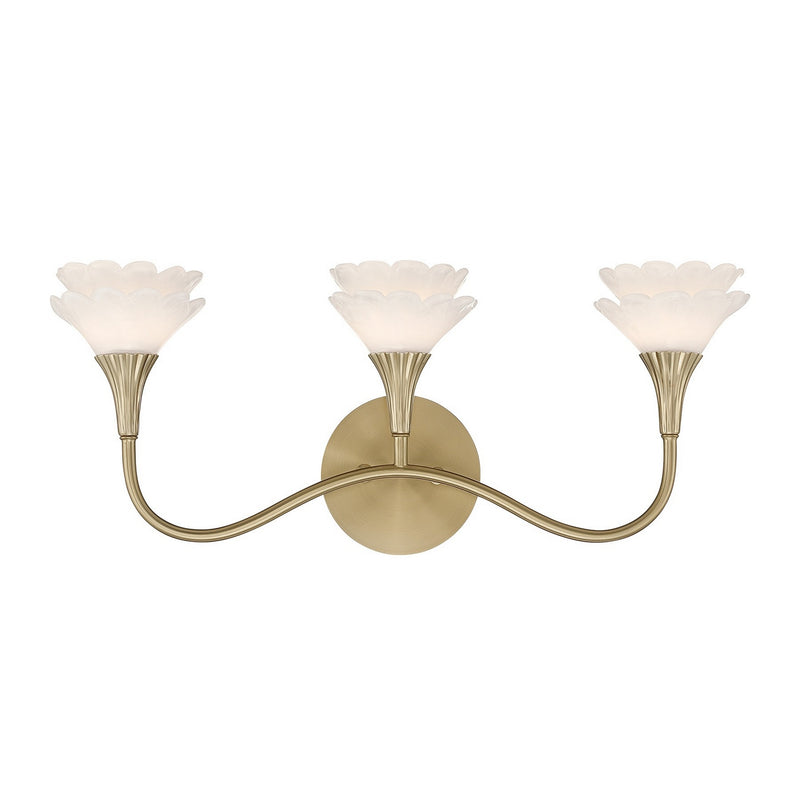 Savoy House 8-5081-3-127 Three Light Bathroom Vanity, Noble Brass