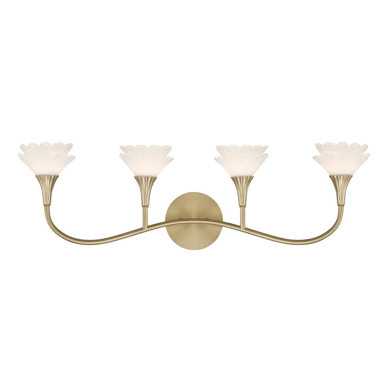 Savoy House 8-5081-4-127 Four Light Bathroom Vanity, Noble Brass