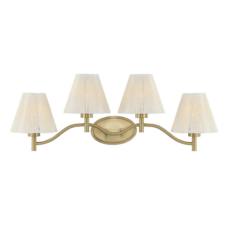 Savoy House 8-6081-4-127 Four Light Bathroom Vanity, Noble Brass