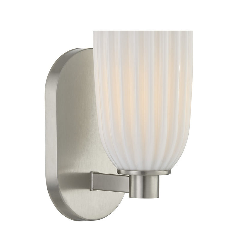 Savoy House 9-1245-1-SN One Light Wall Sconce, Satin Nickel