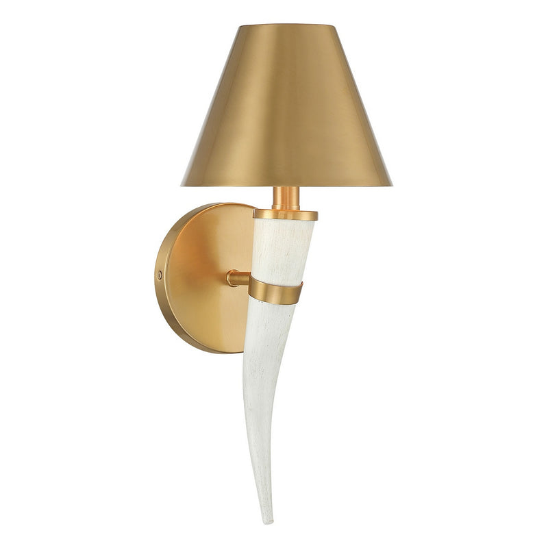 Savoy House 9-6300-1-322 One Light Wall Sconce, Warm Brass