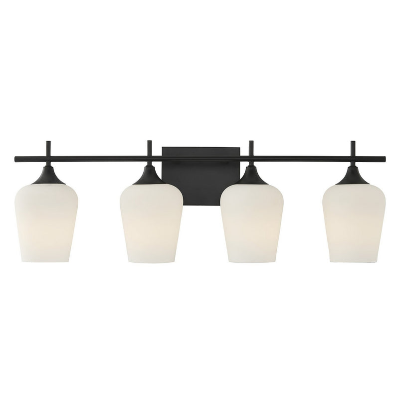 Savoy House 8-6030-4-BK Four Light Bathroom Vanity