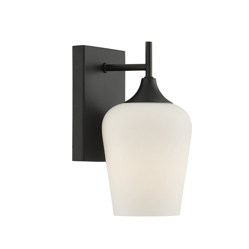 Savoy House 9-6030-1-BK One Light Wall Sconce, Matte Black