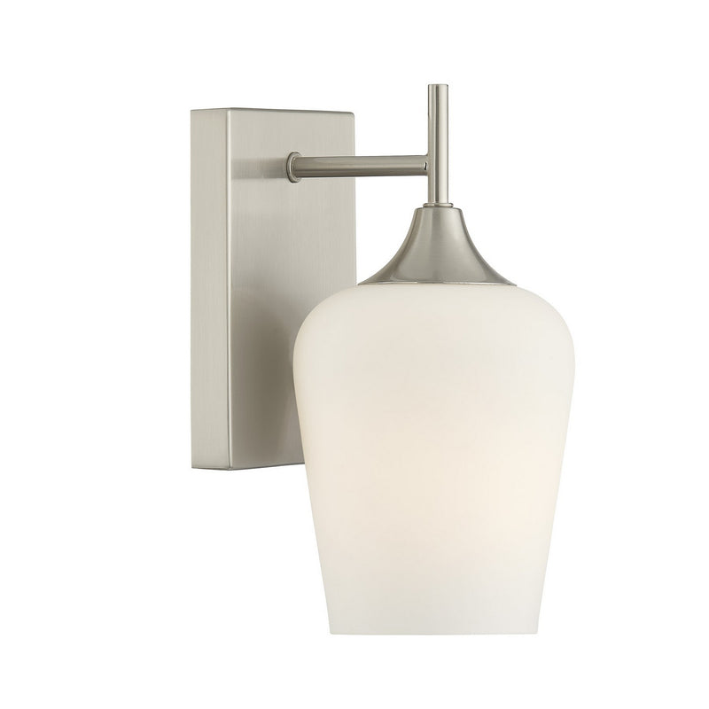Savoy House 9-6030-1-SN One Light Wall Sconce, Satin Nickel
