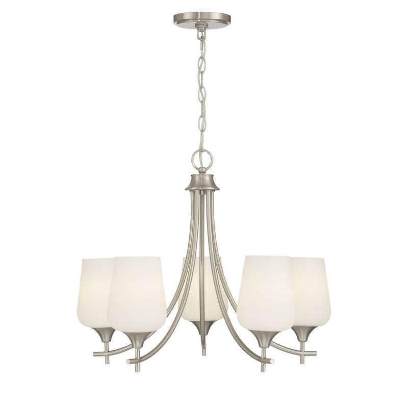 Savoy House 1-6032-5-SN Five Light Chandelier, Satin Nickel