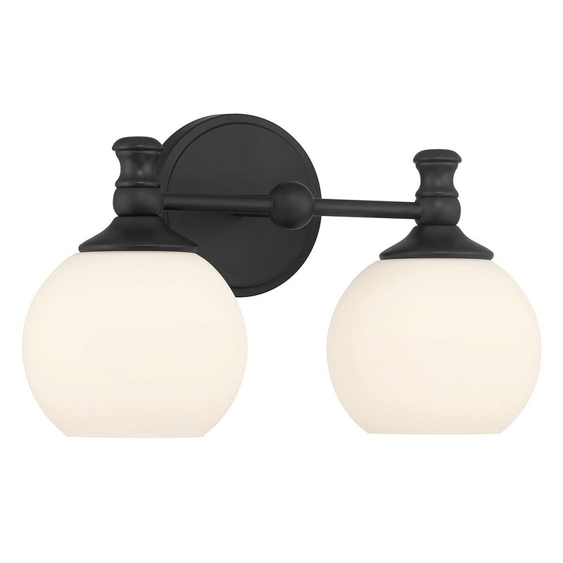 Millennium 201102-MB Two Light Vanity, Matte Black
