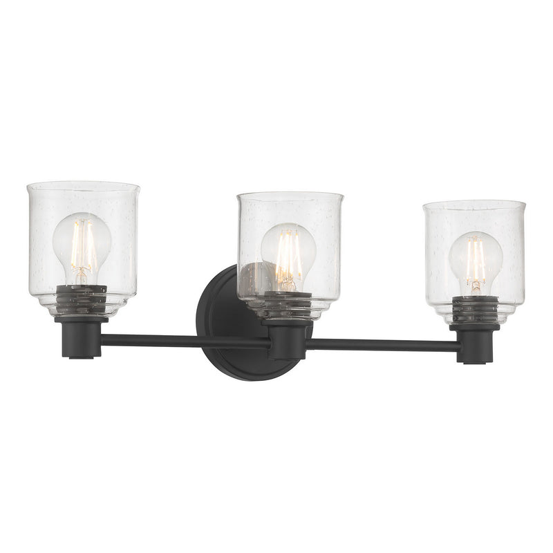 Millennium 202103-MB Three Light Vanity, Matte Black