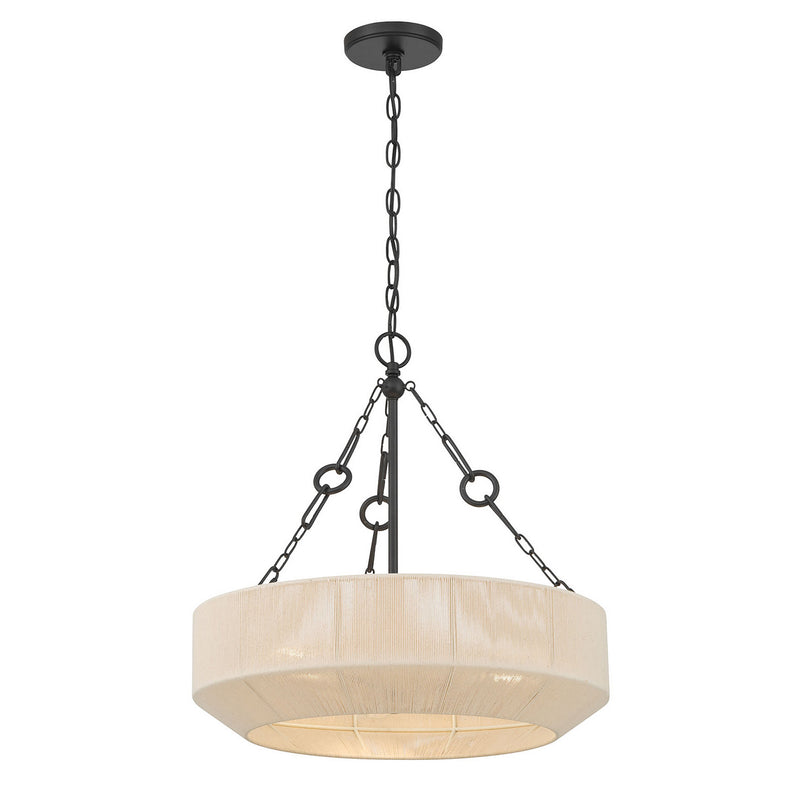 Millennium 206103-MB Three Light Pendant, Matte Black