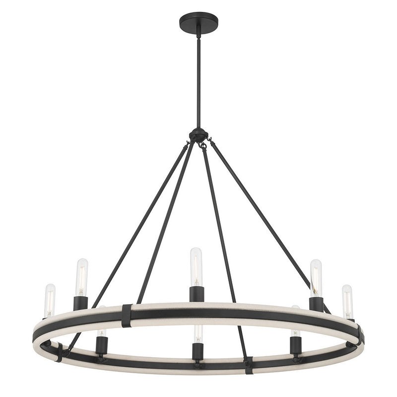 Millennium 207108-MB Eight Light Chandelier, Matte Black