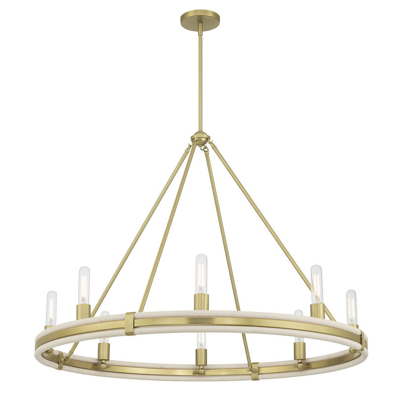 Millennium 207108-VB Six Light Chandelier, Vintage Brass