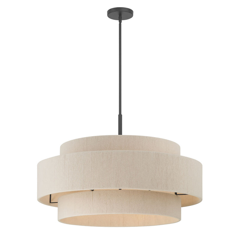 Millennium 208106-MB Six Light Pendant, Matte Black