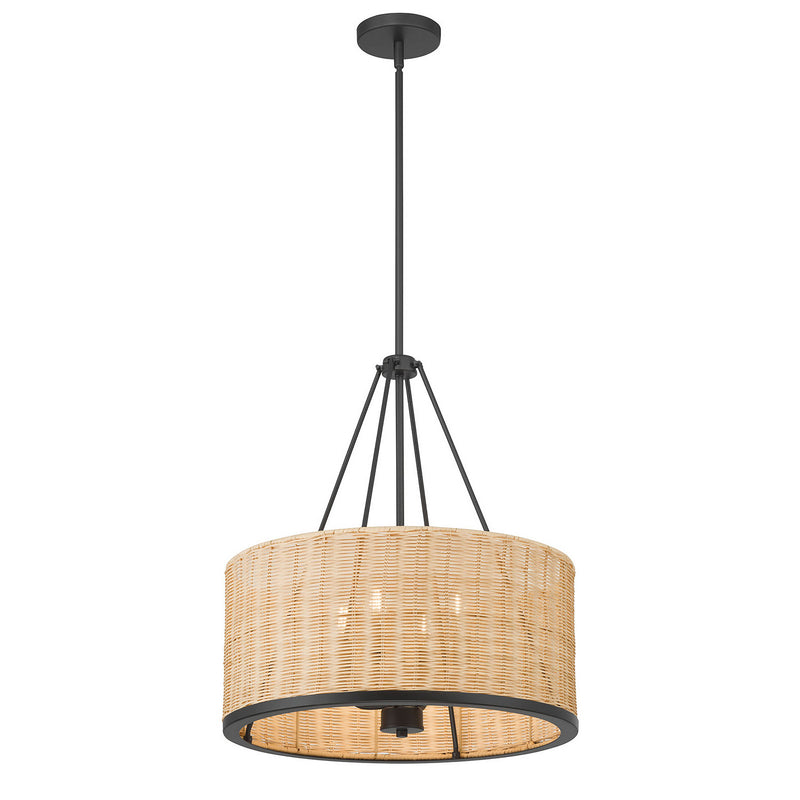 Millennium 210104-MB Four Light Pendant, Matte Black