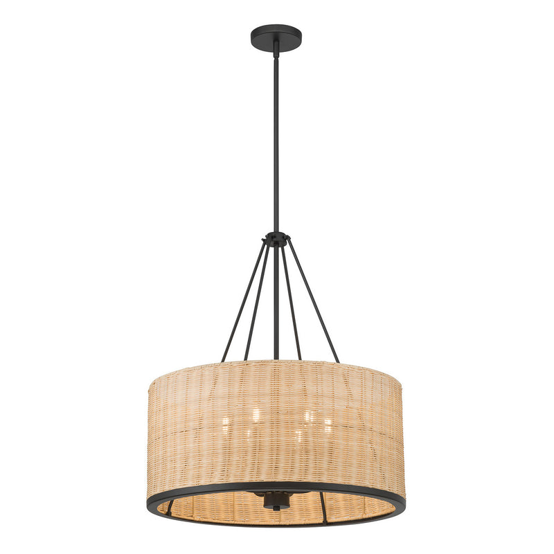 Millennium 210106-MB Six Light Pendant, Matte Black