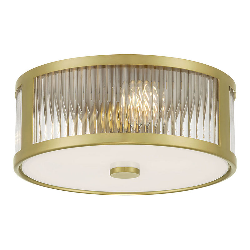 Millennium 23203-VB Three Light Flush Mount, Vintage Brass