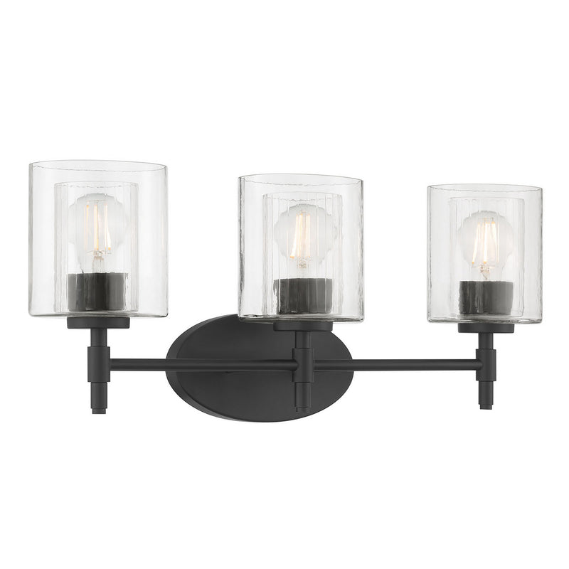 Millennium 270103-MB Three Light Vanity, Matte Black